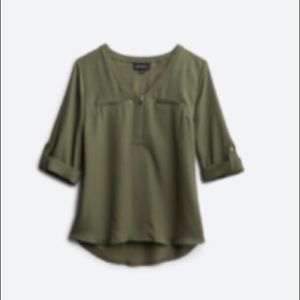 Fortune + Ivy Rebekah Zipper Detail Blouse